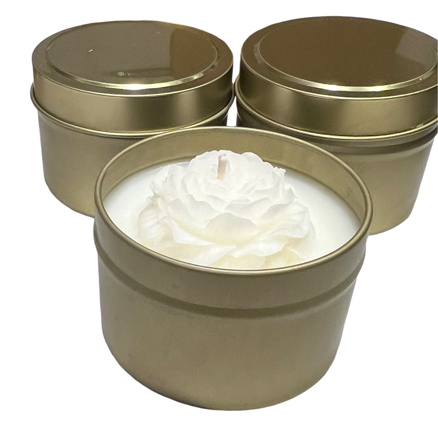 BBC Scented Floral Candle Tins 4oz - Blossom Blue Candles