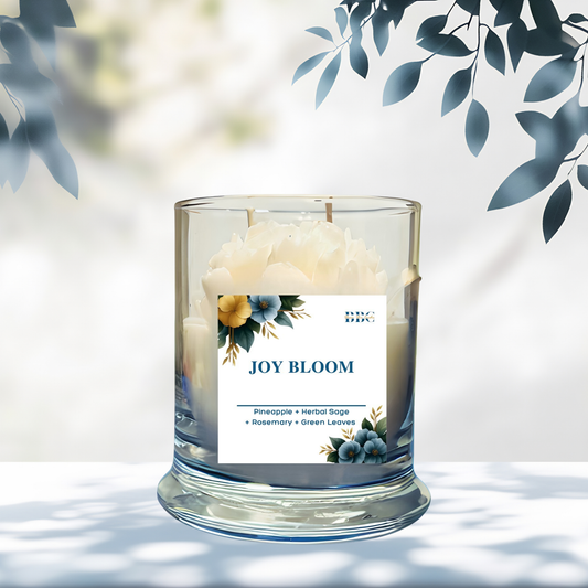 Tropical herbal candle with pineapple and sage