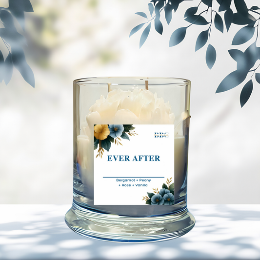 Romantic floral candle for date nights and anniversaries