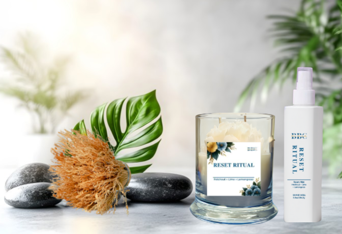 Reset Ritual Bundle - Candle + Room Mist Set for Overwhelm & Anxiety Relief
