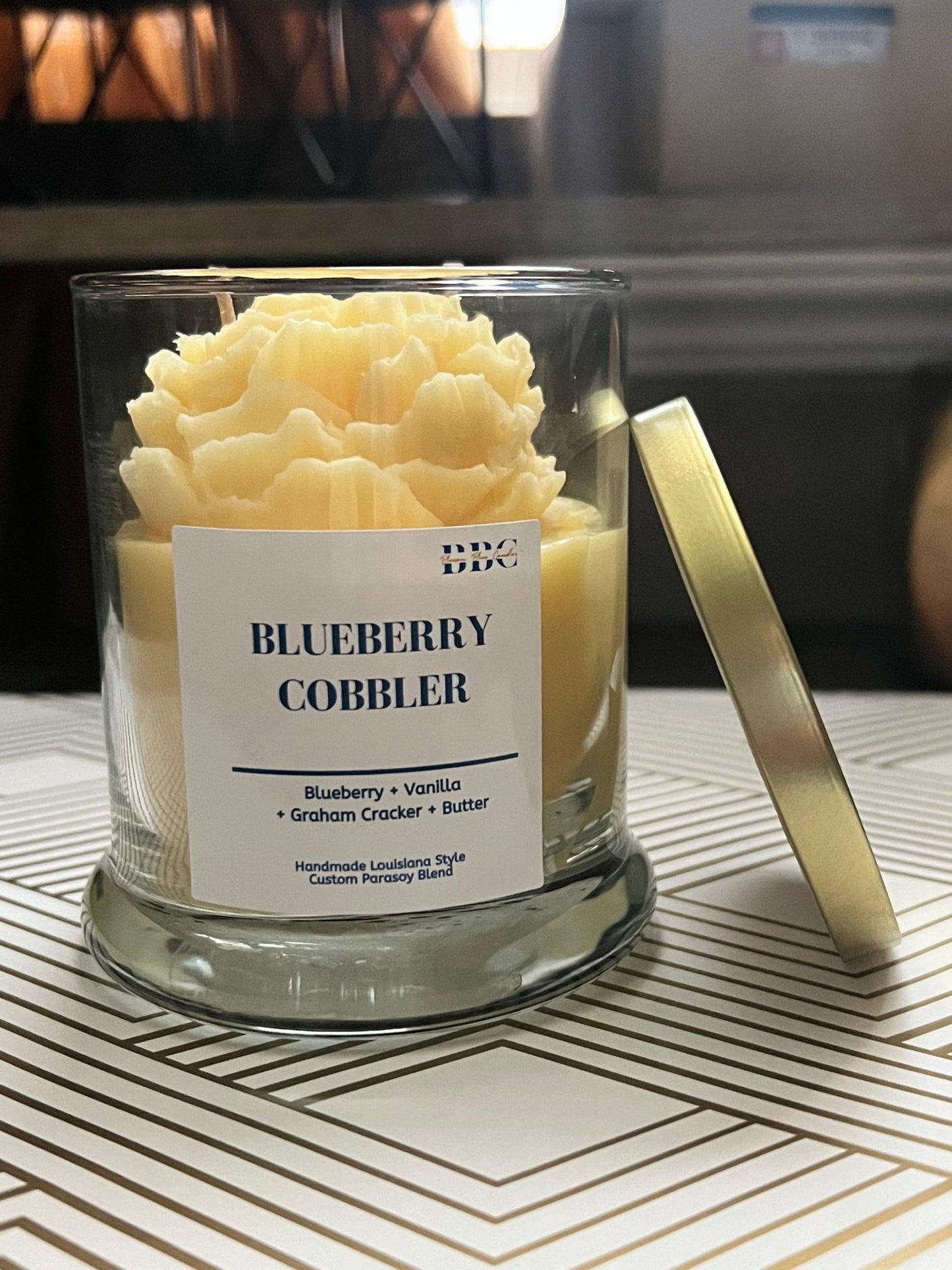 BBC Scented Floral Candles 9oz - Blossom Blue Candles