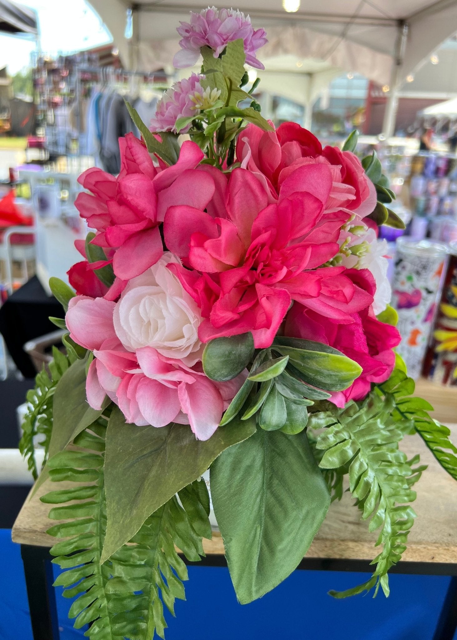 Floral Candle Bouquet - Blossom Blue Candles