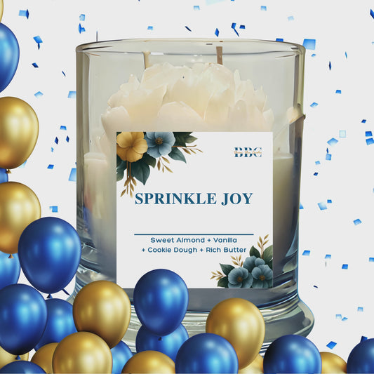 Birthday celebration candle with sweet vanilla fragrance